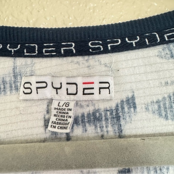 Spyder Thermal Waffle Knit Henley Long Sleeve Sleep Shirt - Picture 3 of 5